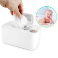 White baby wipe warmer with digital display, 3 temperature settings, and Type-C power port